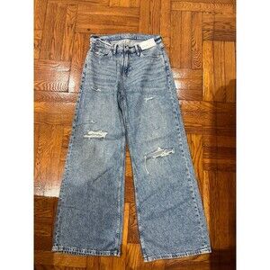 Arizona Jeans Denim Light Wash baggy Jean low rise wide leg NWT size 6